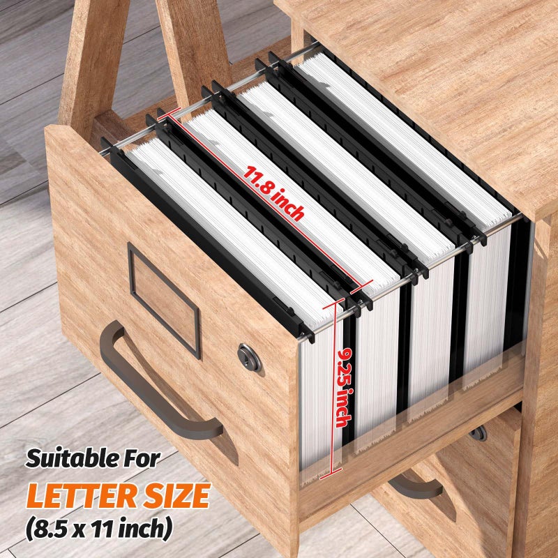 Shutex Extra Capacity Plastic Hanging File Folders 12 Pack Reinforced Hang Folders Heavy Duty 2 Inch Expansion Plastic Filing Cabinet Folders Letter Size Designed for Bulk Files  Medical Charts Black - Image 3